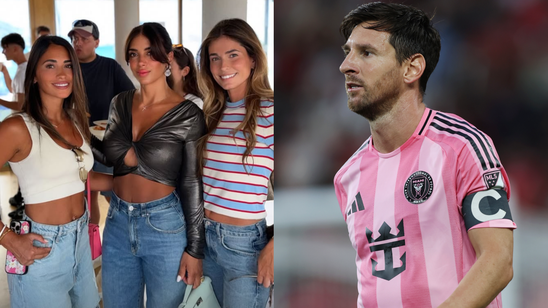 Girls holiday! Antonela Roccuzzo reunites with wives of ex-Barcelona stars Cesc Fabregas & Sergi Roberto after leaving Lionel Messi in Miami for Italian vacation 2 GOAL20 20Multiple20Images20 20220Split20 20Facebook2068