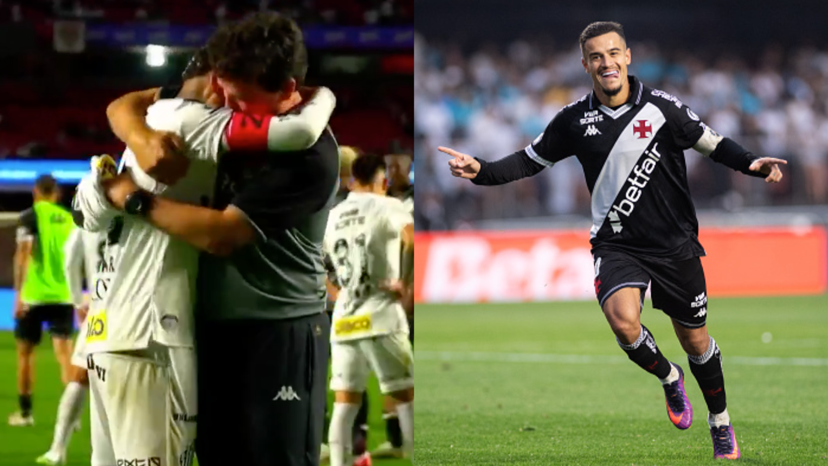 VIDEO: Neymar breaks down in tears after Philippe Coutinho-inspired Vasco da Gama annihilate Santos in Serie A relegation six-pointer as head coach Cleber Xavier is immediately sacked 2 Screen20Shot202025 08 1820at2008.20.35