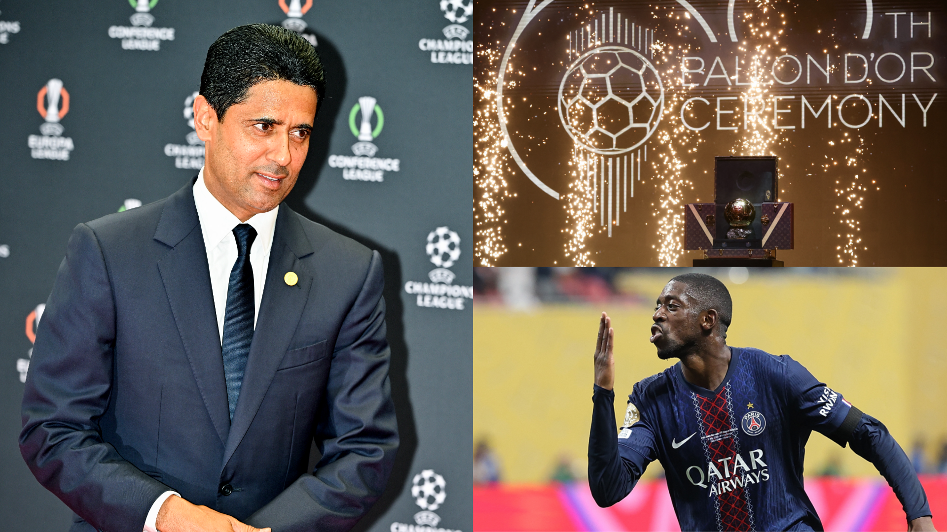 PSG President Al-Khelaifi Attends Ballon d'Or Ceremony in Paris 1 GOAL20 20Multiple20Images20 20320Stacked20 20Facebook408