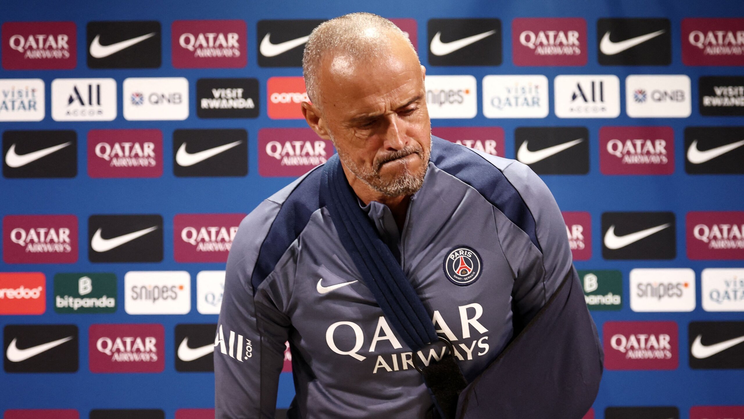 Luis Enrique Returns With New Look After Bike Accident Surgery 2 GettyImages 2234526596 scaled