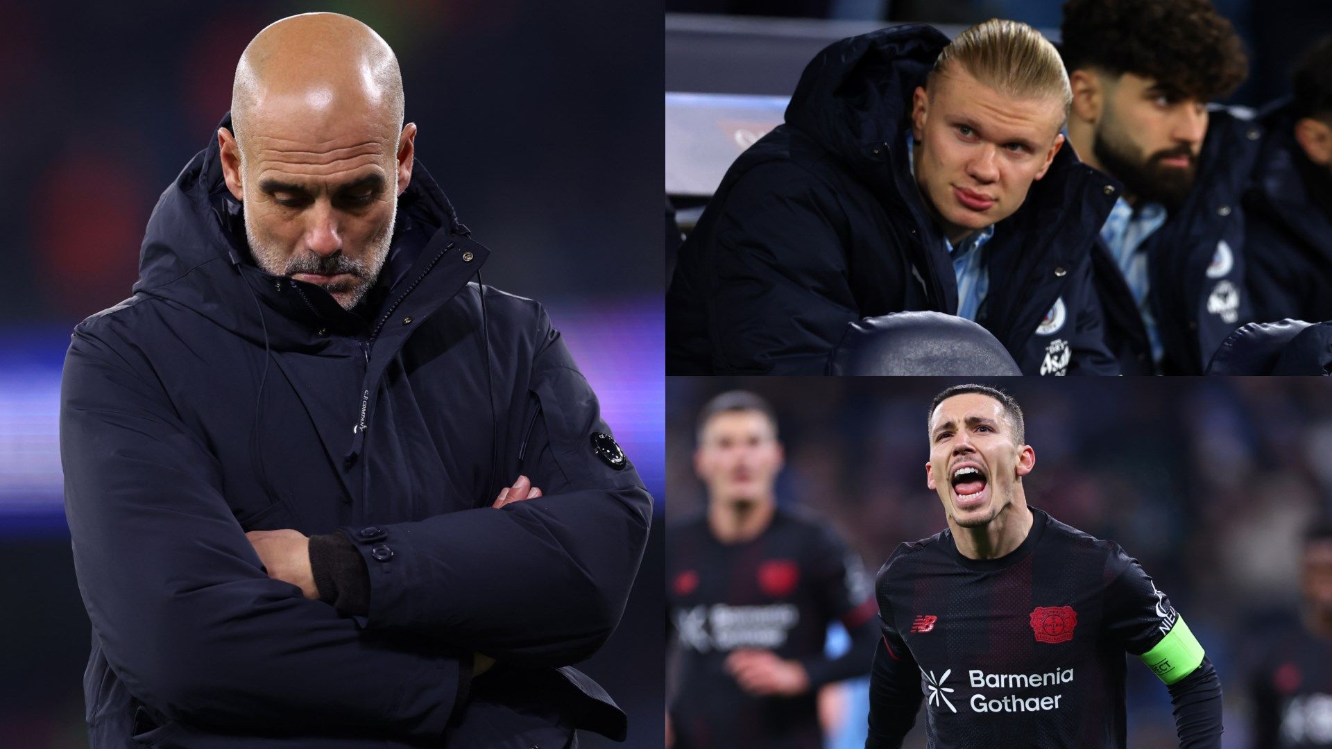 Man City Player Ratings: Guardiola's Gamble Backfires Against Leverkusen 3 Guardiola20Haaland20Grimaldo20GFX