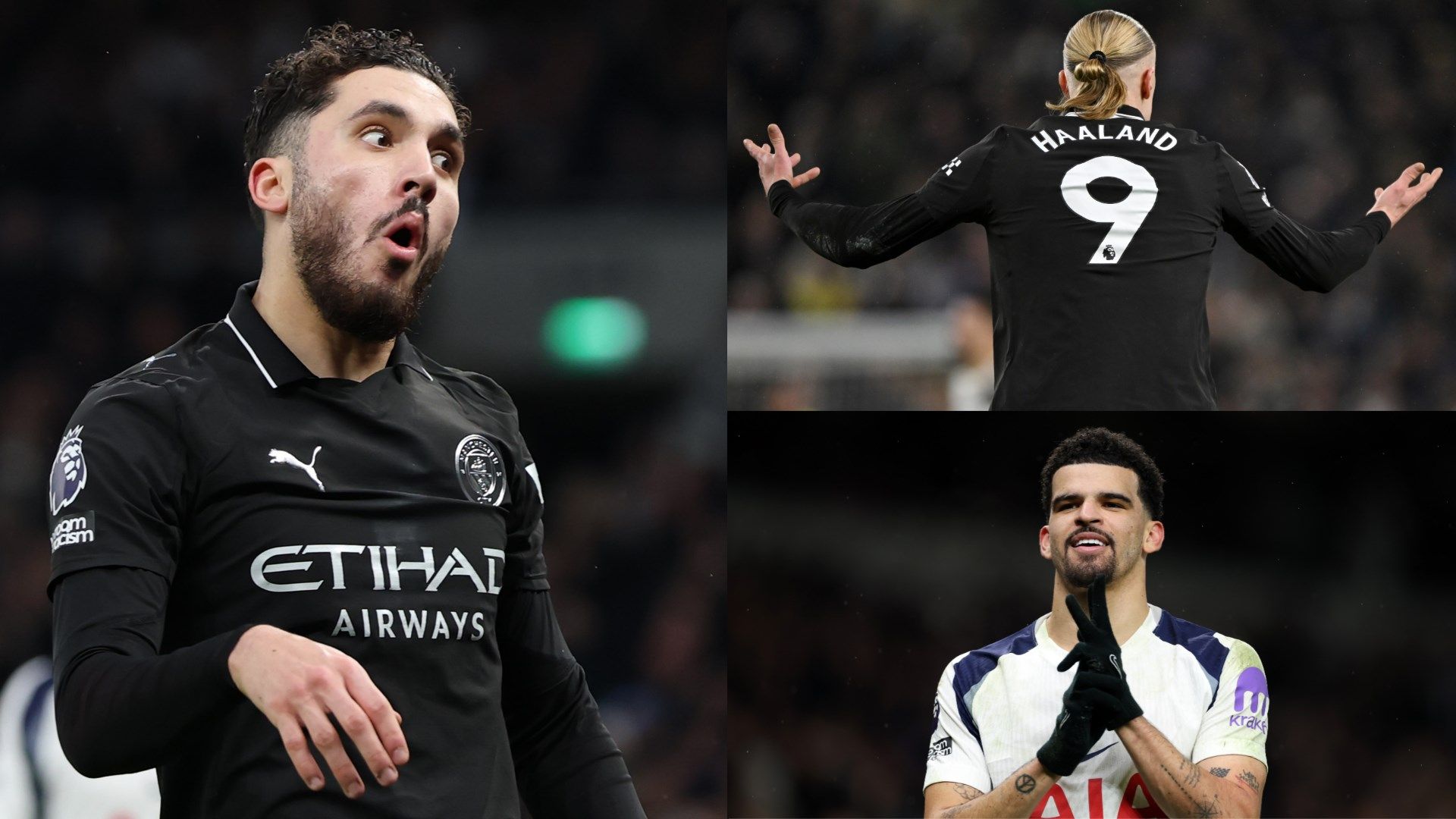 Man City Slip Up at Spurs: Arsenal Take the Advantage 4 Cherki20Haaland20Solanke20GFX